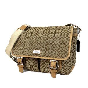 Coach F70283 Signature Messenger Camel